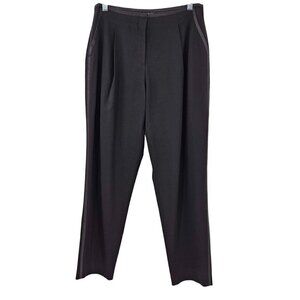 Lafayette 148 Millennium Crepe Pant Black Womens Size 10 Business Evening Career